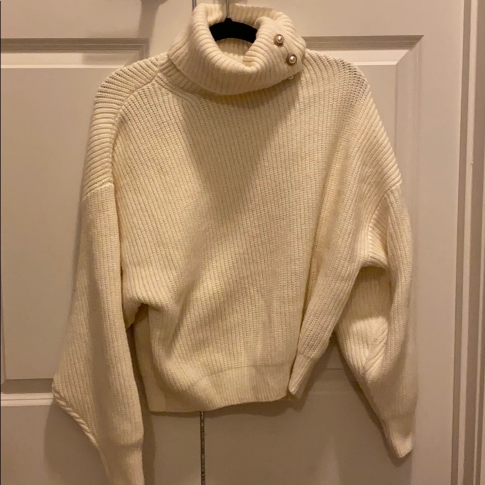 H&M pearl cowl neck sweater